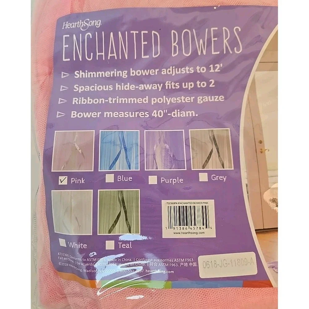 Enchanted soft and dreamy canopied bower - Hearthsong - New - Pink